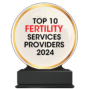 badge top 10 fertility services providers 2025
